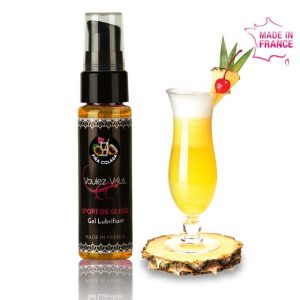 VOULEZ-VOUS WATER-BASED LUBRICANT - PIÑA COLADA - 35 ML é um Óleo e Lubrificante extremamente agradável com sabor.