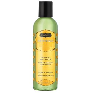 KAMASUTRA NATURAL MASSAGE OIL COCONUT AND PI A 59 ML é um Óleo, Lubrificante e Creme com efeito afrodisíaco.