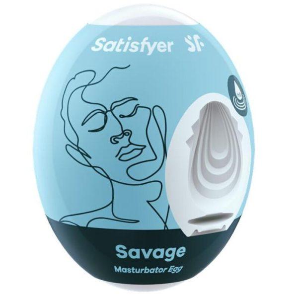 SATISFYER SAVAGE MASTURBATOR EGG é um brinquedo sexual adequado ao homem, super potente e confortável.