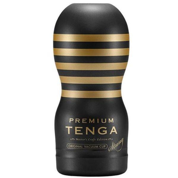 TENGA PREMIUM ORIGINAL VACUUM CUP STRONG é um brinquedo sexual adequado ao homem, super potente e confortável.