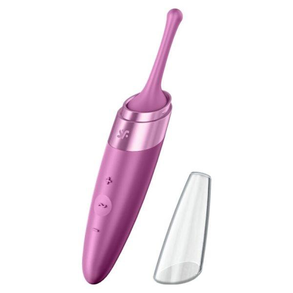 SATISFYER TWIRLING DELIGHT CLIT TIP VIBRATOR - PURPLE é um brinquedo sexual dos estimuladores de clitóris, super potentes, eficazes e seguros.