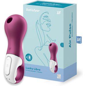 SATISFYER LUCKY LIBRA STIMULATOR & VIBRATOR é um brinquedo sexual da gama dos estimuladores de ar, eficazes e seguros.