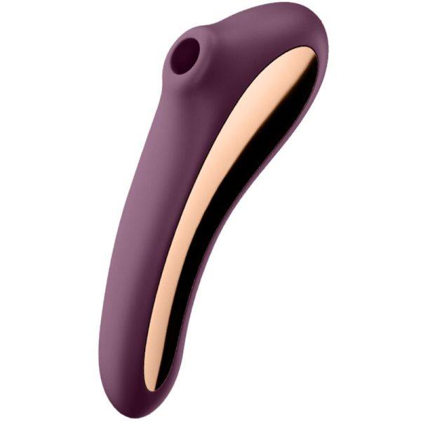 SATISFYER DUAL KISS AIR PULSE VIBRATOR - WINE RED é um brinquedo sexual da gama dos estimuladores de ar, eficazes e seguros.