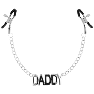 OHMAMA FETISH NIPPLE CLAMPS WITH CHAINS - DADDY é um brinquedo sexual da gama Fetiche e Bondage relacionada com BDSM e Acessórios.