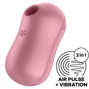 SATISFYER COTTON CANDY AIR PULSE STIMULATOR & VIBRATOR - PINK é um brinquedo sexual da gama dos estimuladores de ar, eficazes e seguros.