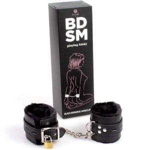 SECRETPLAY BLACK BONDAGE HANDCUFFS - BDSM COLLECTION é um brinquedo sexual da gama Fetiche e Bondage relacionada com BDSM e Acessórios.