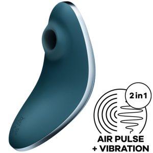 SATISFYER VULVA LOVER 1 AIR PULSE STIMULATOR & VIBRATOR - BLUE é um brinquedo sexual da gama dos Masturbadores para mulheres, confortável e potente.