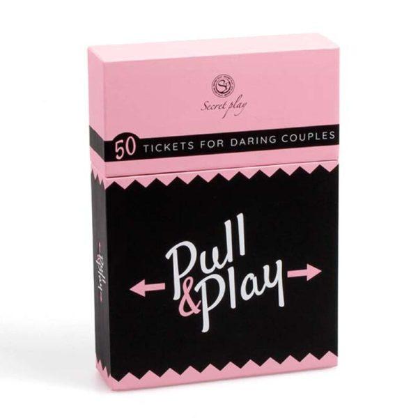 SECRETPLAY PULL & PLAY - CARD GAME (ES/EN/DE/FR/NL/PT/IT) é indicado para Jogos Preliminares, comece a noite de uma forma escaldante.