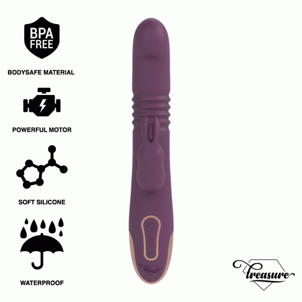 TREASURE BASTIAN RABBIT UP & DOWN, ROTATOR & VIBRATOR WATCHME WIRELESS TECHNOLOGY COMPATIBLE é um brinquedo sexual da gama dos Vibradores Ponto G, super potente e confortável.