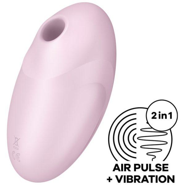 SATISFYER VULVA LOVER 3 AIR PULSE STIMULATOR & VIBRATOR - PINK é um brinquedo sexual da gama dos estimuladores de ar, eficazes e seguros.