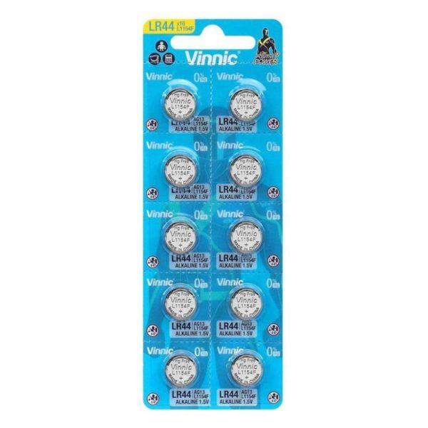 VINNIC ALKALINE BUTTON BATTERY AG13 L1154F LR44 BLISTER*10 é um artigo da gama de itens sortidos, extremamente eficaz, seguro e fiável para o que procura