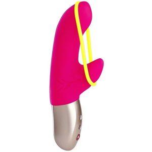 FUN FACTORY - AMORINO MINI VIBRATOR PINK & NEON YELLOW é um brinquedo sexual da gama dos Vibradores de coelho, super potente e confortável.