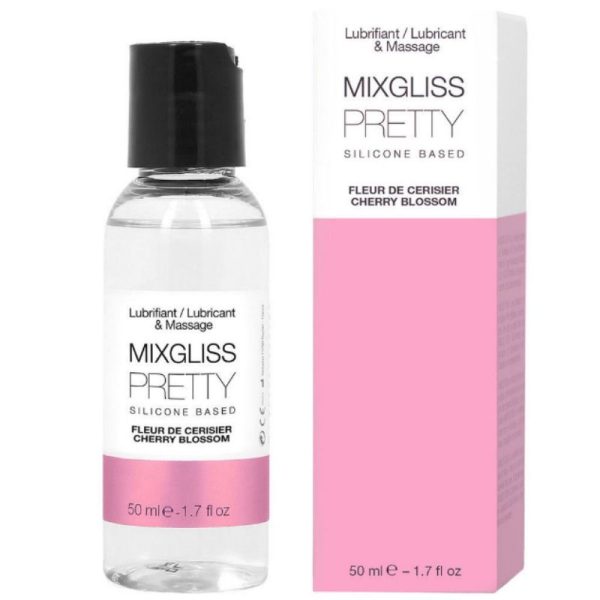 MIXGLIS PRETTY SILICONE LUBRICANT CHERRY BLOSSOM 50 ML é um Óleo e Lubrificante extremamente agradável com sabor.