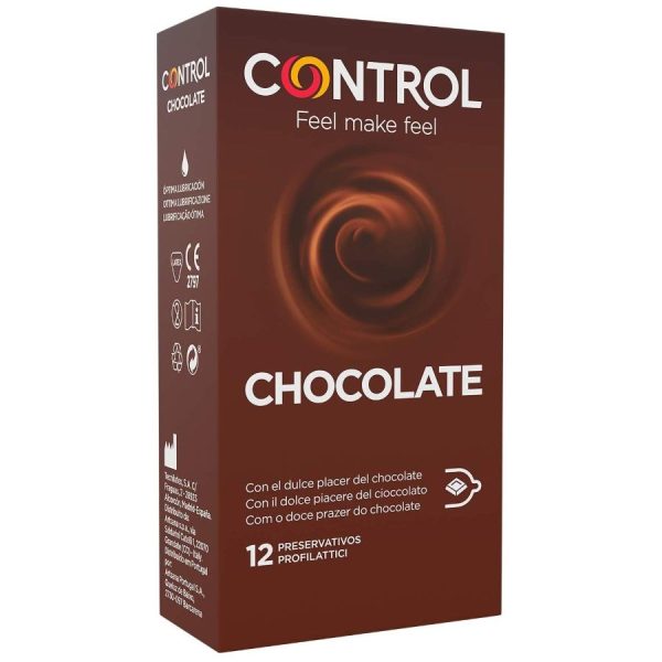 CONTROL ADAPTA CHOCOLATE CONDOMS 12 UNITS são preservtivos com aromas, para maior segurança e sensibilidade. Super saborosos.