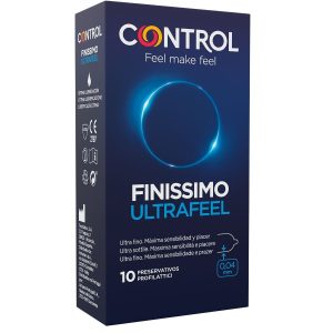 CONTROL ADAPTA FINISSIMO ULTRAFEEL 10 UNITS são preservtivos para gays, para maior segurança e sensibilidade. Super saborosos.