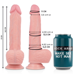 ROCKARMY LIQUID SILICONE PREMIUM SPITFIRE REALISTIC 21CM é um brinquedo sexual da gama dos Strapon Dildos, para um maior prazer anal.