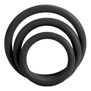 CALEX TRI-RINGS BLACK é um Acessórios para Pénis, super confortável para maior prazer.