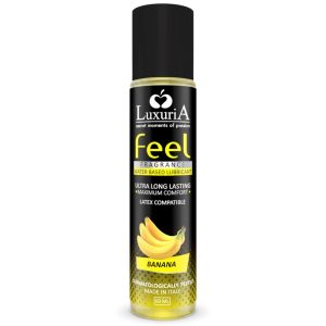 LUXURIA FEEL BANANA WATER BASED LUBRICANT 60 ML é um Óleo e Lubrificante extremamente agradável e completo para prazer anal.