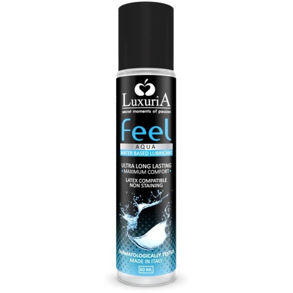 LUXURIA FEEL AQUA WATER BASED LUBRICANT 60 ML é um Óleo e Lubrificante extremamente agradável á base de água.