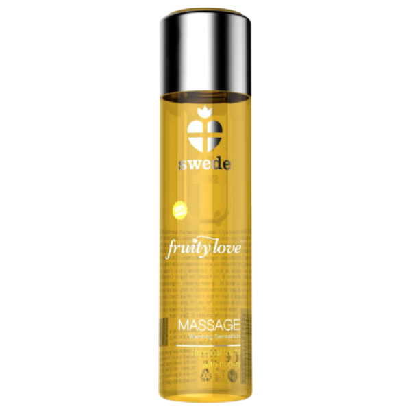 SWEDE FRUITY LOVE WARMING EFFECT MASSAGE OIL TROPICAL FRUITY WITH HONEY 120 ML. é um Óleo, Lubrificante e Creme para massagem.