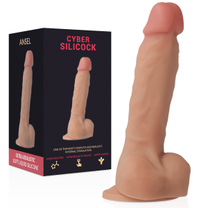 CYBER SILICOCK  ANSEL ULTRA REALISTIC SOFT LIQUID SILICONE  15.5CM é um brinquedo sexual da gama dos Strapon Dildos, para um maior prazer anal.