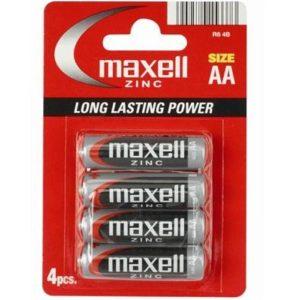 MAXELL PILA SALINA MANGANESO AA R6 * 4 UNITS é um artigo que pertence à gama de baterias, para que nunca lhe falte a pilha.