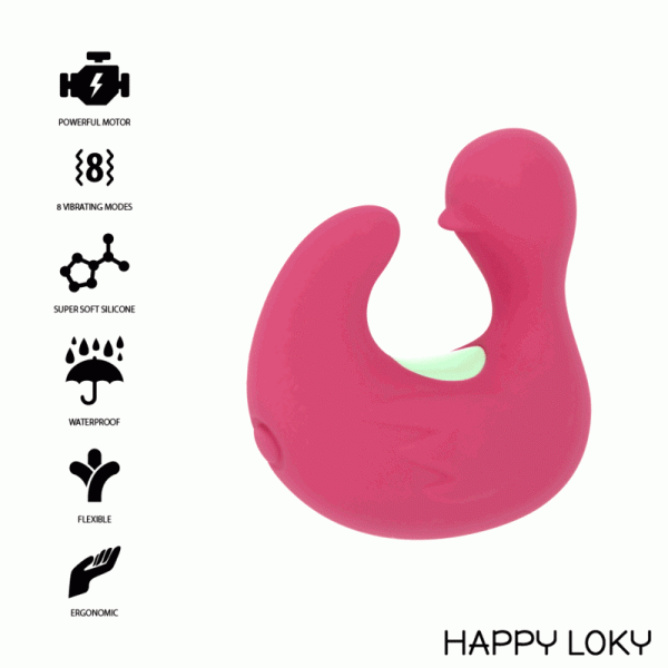 HAPPY LOKY DUCKYMANIA RECHARGEABLE SILICONE STIMULATOR FINGER é um brinquedo sexual da gama dos Masturbadores para mulheres, confortável e potente.