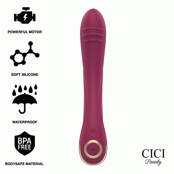 CICI BEAUTY PREMIUM SILICONE G-SPOT VIBRATOR é um brinquedo sexual da gama dos Masturbadores para mulheres, confortável e potente.