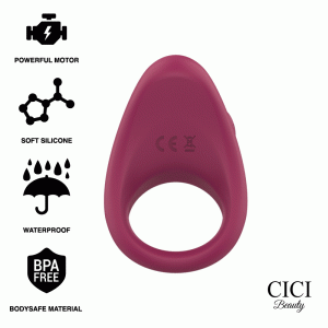 CICI BEAUTY PREMIUM SILICONE VIBRATING RING é um brinquedo sexual da gama dos Masturbadores para mulheres, confortável e potente.