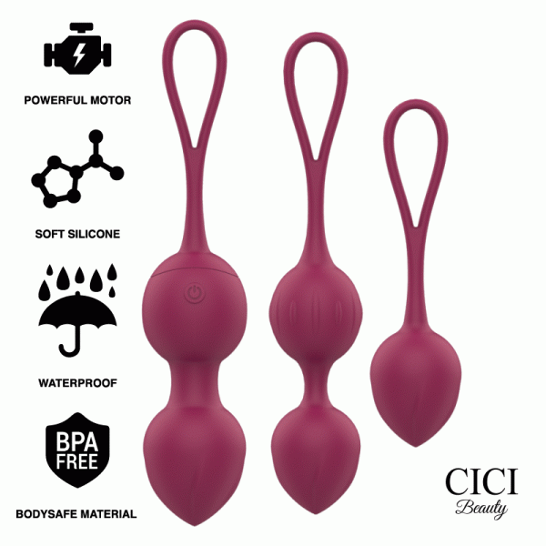 CICI BEAUTY PREMIUM SILICONE 3 VIBRATING KEGEL BEADS REMOTE CONTROL é um brinquedo sexual da gama dos Masturbadores para mulheres, confortável e potente.