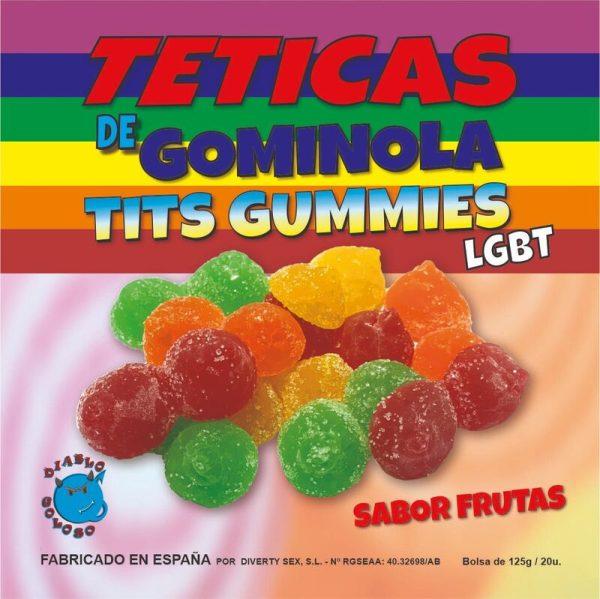 DIABLO GOLOSO - GUMMY BOX WITH SUGAR TITS FLAVOR FRUITS 6 COLORS AND FLAVORS LGBT MADE IS SPAIN /es/pt/en/fr/it/ são Guloseimas Engraçadas, para momentos divertidos e atrevidos.