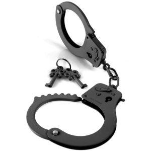 FETISH FANTASY OFFICIAL HANDCUFFS BLACK é um brinquedo sexual da gama do Metal e Vidro, confortável e ergonómico.