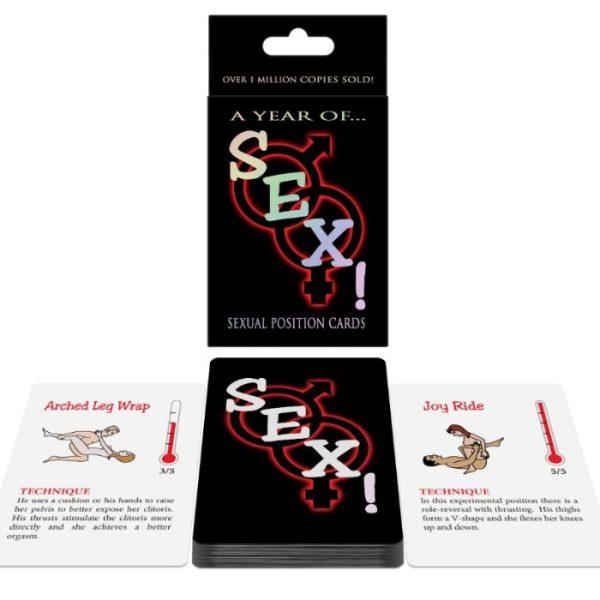 SEXUAL POSITION CARDS A YEAR OF...SEX! KHEPER GAMES EN é indicado para Jogos Preliminares, comece a noite de uma forma escaldante.