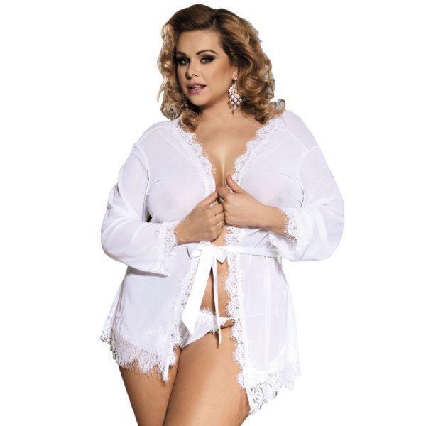 SUBBLIME QUEEN PLUS WHITE BABYDOLL WITH FRINGE é uma Lingerie que se equadra na Lingerie feminina. Erótica e atraente. Resistente e segura.