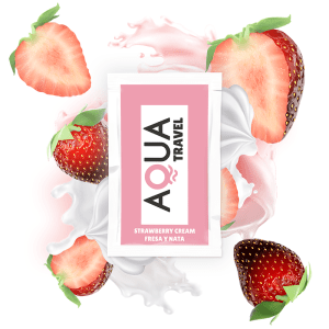 AQUA TRAVEL STRAWBERRY CREAM FLAVOUR WATERBASED LUBRICANT - 6 ML é um Óleo e Lubrificante extremamente agradável e completo de dose única.