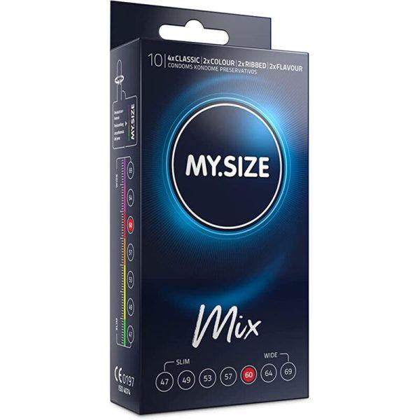 MY SIZE MIX CONDOMS 60 MM 10 UNITS são preservtivos para gays, para maior segurança e sensibilidade. Super saborosos.