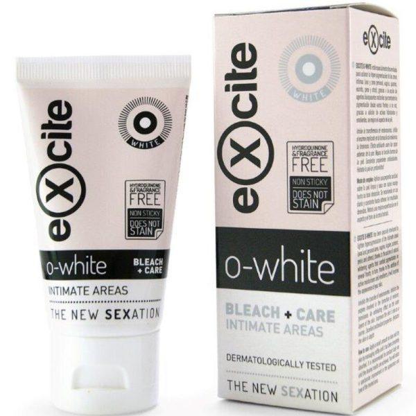 EXCITE - O WHITE BLEACH + CARE INTIMATE AREAS 50 ML é um Óleo, Lubrificante e Creme para massagem.