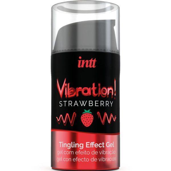 INTT - POWERFUL INTIMATE STIMULANT LIQUID VIBRATING GEL STRAWBERRY 15ML é um Óleo, Lubrificante e Creme para um tempo erótico.