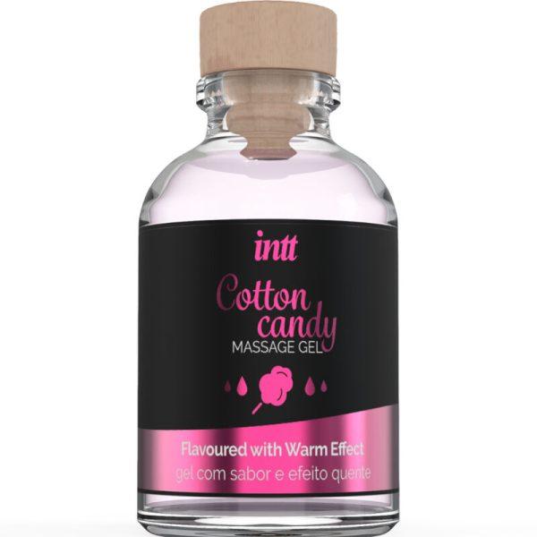 INTT - MASSAGE GEL WITH COTTON CANDY FLAVOR AND HEATING EFFECT é um Óleo, Lubrificante e Creme para massagem.