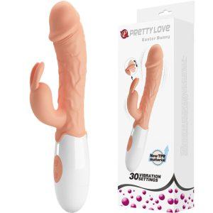 PRETTY LOVE - EASTER BUNNY VIBRATOR WITH STIMULATOR é um brinquedo sexual da gama dos Masturbadores para mulheres, confortável e potente.