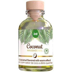 INTT - VEGAN MASSAGE GEL WITH COCONUT FLAVOR AND HEATING EFFECT é um Óleo, Lubrificante e Creme para massagem.