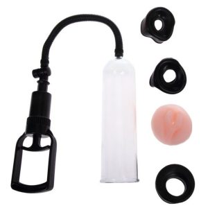 PRECISION PUMP WITH ERECTION ENHANCER é uma Bomba de aumento do pénis, tanto em comprimento e diâmetro, eficaz e confortável.