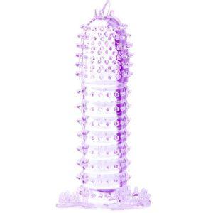 PENIS SLEEVE WITH STIMULATING POINTS PURPLE 14 CM é um brinquedo sexual da gama dos Masturbadores para mulheres, confortável e potente.