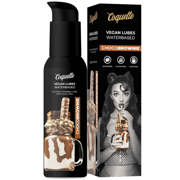 COQUETTE CHIC DESIRE PREMIUM EXPERIENCE 100ML VEGAN LUBES CHOCOBROWNIE é um Óleo e Lubrificante extremamente agradável e completo para prazer anal.