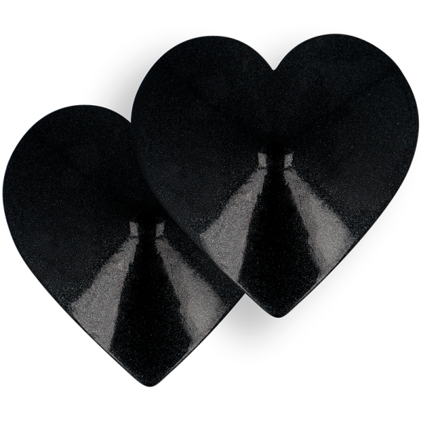 COQUETTE CHIC DESIRE NIPPLE COVERS - BLACK HEARTS é um acessório de Lingerie picante. Erótica e atraente. Resistente e segura.