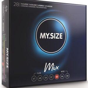 MY SIZE MIX CONDOMS 60 MM 28 UNITS são preservtivos para gays, para maior segurança e sensibilidade. Super saborosos.