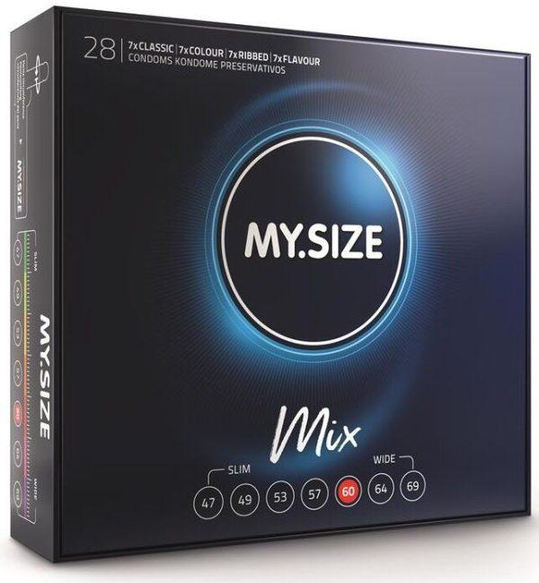 MY SIZE MIX CONDOMS 60 MM 28 UNITS são preservtivos para gays, para maior segurança e sensibilidade. Super saborosos.