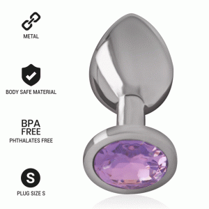 INTENSE™ - ANAL PLUG METAL VIOLET SIZE S é um brinquedo sexual da gama dos Plugs, super confortável para maior prazer.