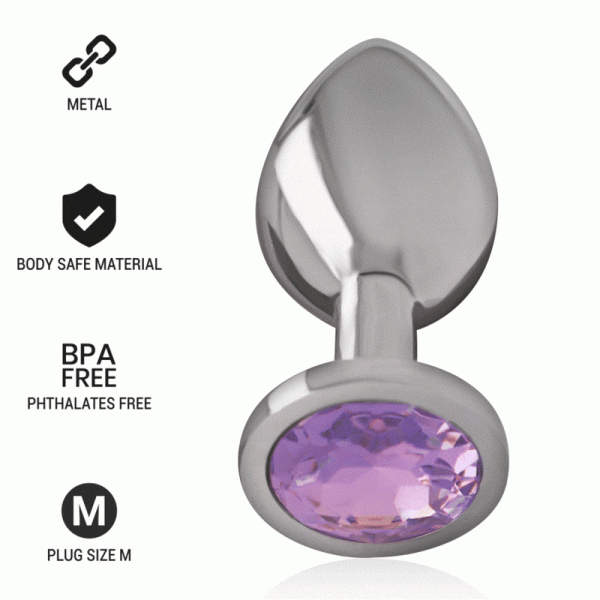 INTENSE™ - ANAL PLUG METAL VIOLET SIZE M é um brinquedo sexual da gama dos Plugs, super confortável para maior prazer.