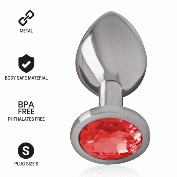 INTENSE™ - ANAL PLUG METAL RED SIZE S é um brinquedo sexual da gama dos Plugs, super confortável para maior prazer.